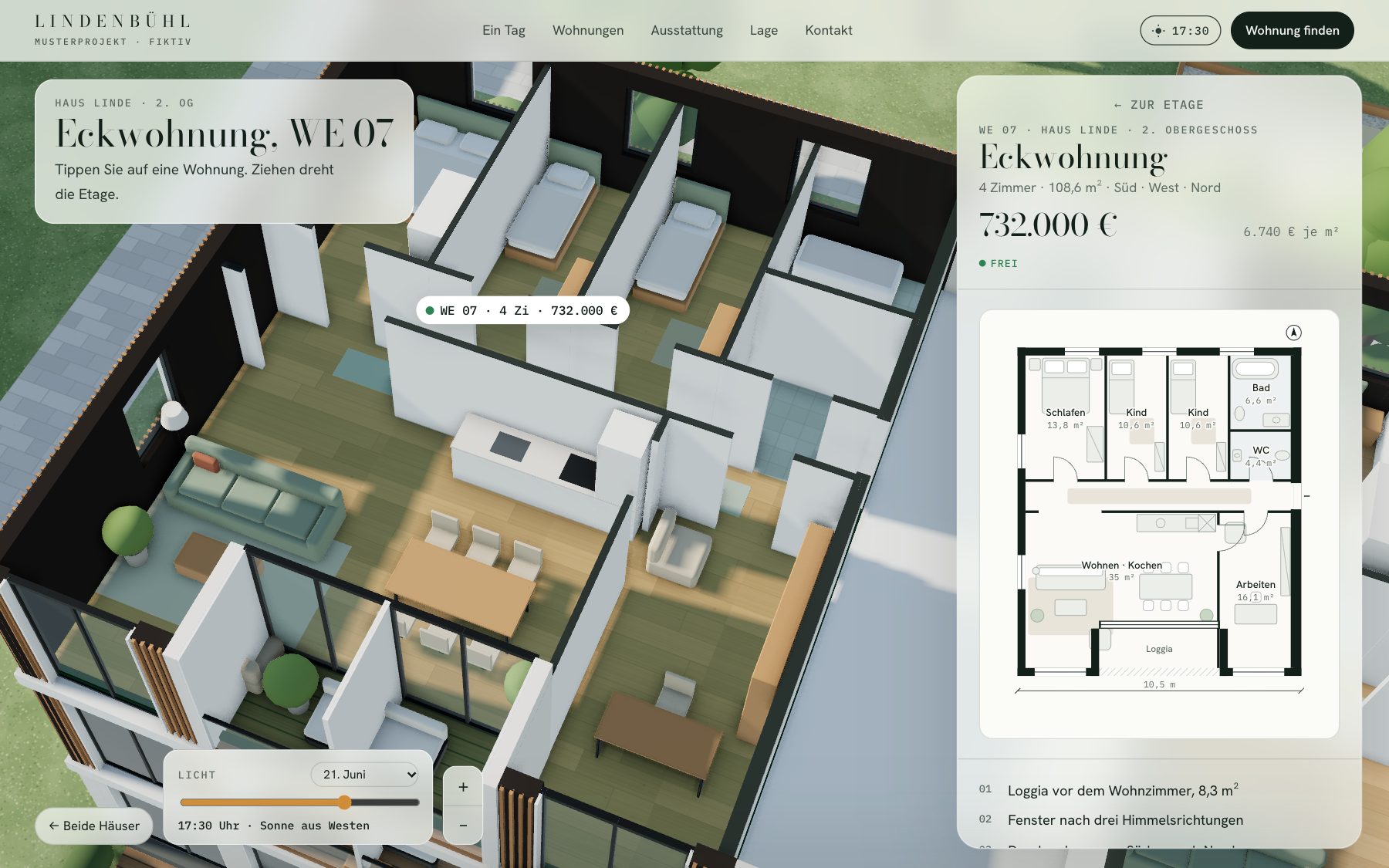 Möblierte Wohnung